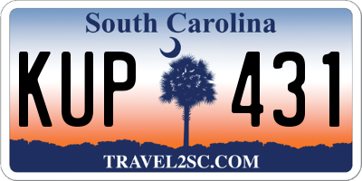SC license plate KUP431
