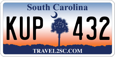SC license plate KUP432