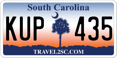 SC license plate KUP435