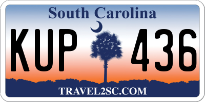 SC license plate KUP436