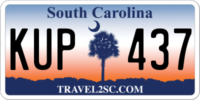 SC license plate KUP437