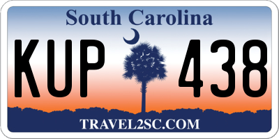 SC license plate KUP438