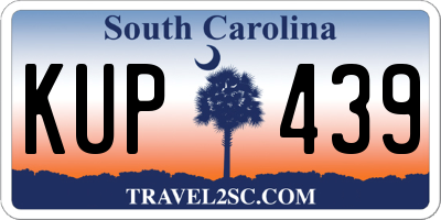 SC license plate KUP439