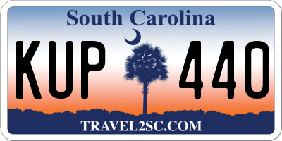 SC license plate KUP440