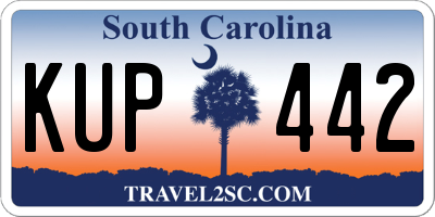 SC license plate KUP442