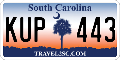 SC license plate KUP443