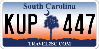 SC license plate KUP447