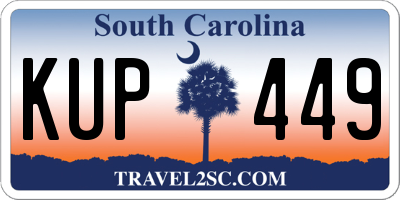 SC license plate KUP449
