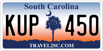SC license plate KUP450