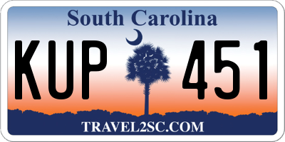 SC license plate KUP451