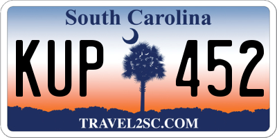 SC license plate KUP452