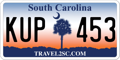 SC license plate KUP453
