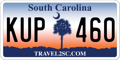 SC license plate KUP460