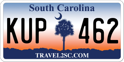 SC license plate KUP462