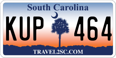 SC license plate KUP464