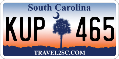 SC license plate KUP465