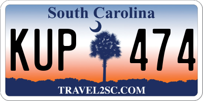 SC license plate KUP474