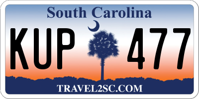 SC license plate KUP477