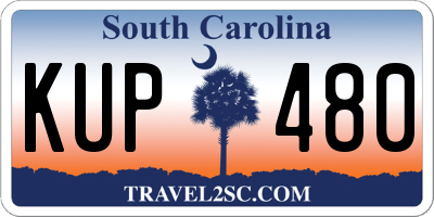 SC license plate KUP480