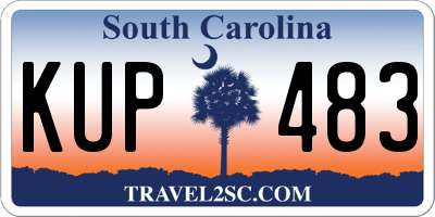 SC license plate KUP483