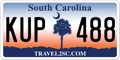 SC license plate KUP488