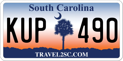 SC license plate KUP490