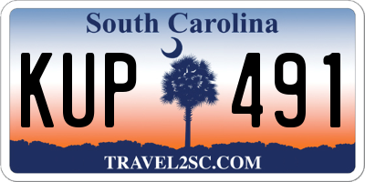 SC license plate KUP491