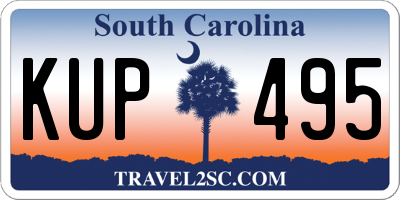 SC license plate KUP495