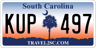 SC license plate KUP497