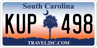 SC license plate KUP498