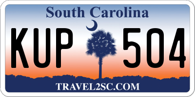 SC license plate KUP504