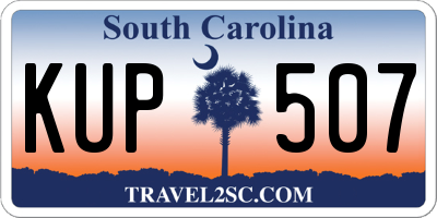 SC license plate KUP507