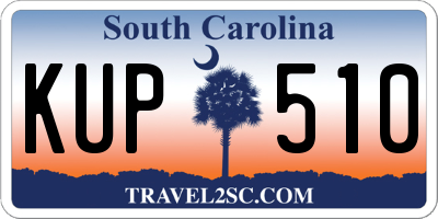 SC license plate KUP510
