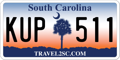 SC license plate KUP511