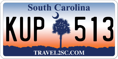 SC license plate KUP513