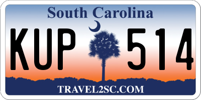 SC license plate KUP514
