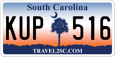 SC license plate KUP516