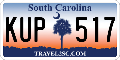 SC license plate KUP517
