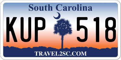 SC license plate KUP518