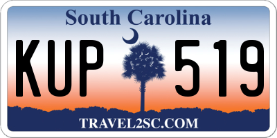 SC license plate KUP519