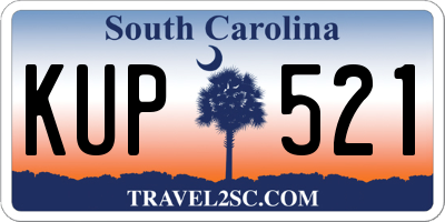 SC license plate KUP521