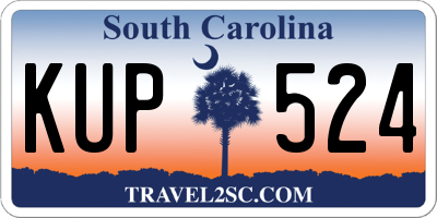 SC license plate KUP524