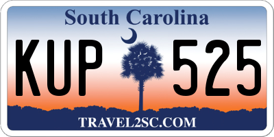 SC license plate KUP525