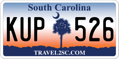 SC license plate KUP526