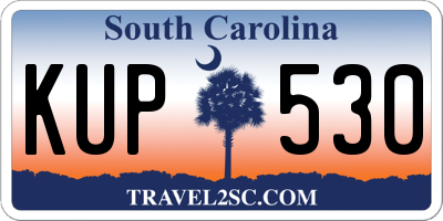 SC license plate KUP530