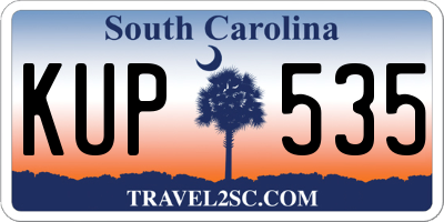 SC license plate KUP535