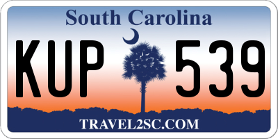 SC license plate KUP539
