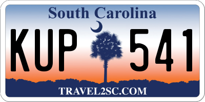 SC license plate KUP541