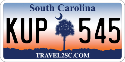 SC license plate KUP545