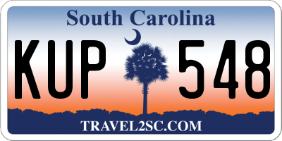 SC license plate KUP548
